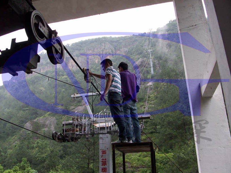 索道及娛樂設(shè)施鋼絲繩無損探傷現(xiàn)場(chǎng)